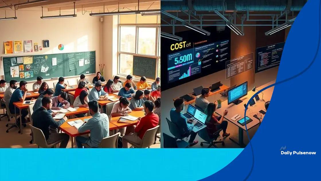 Cost comparison: bootcamps vs. degrees