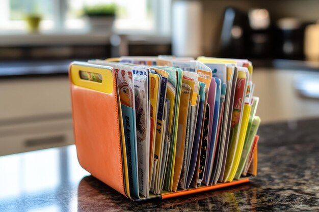 An organized stack of documents, including identification cards, utility bills, and Cadastro Único registration forms, symbolizing the necessary paperwork for Bolsa Família application.