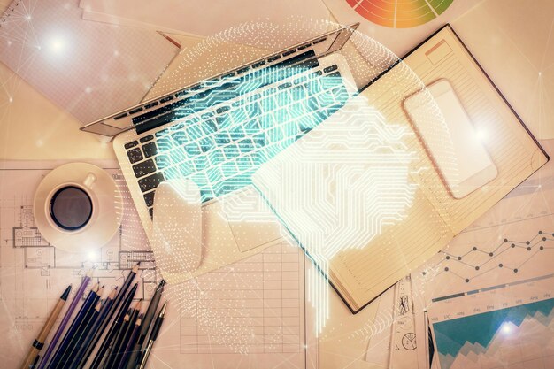A graphic representation of AI algorithms analyzing a large dataset of historical documents, uncovering hidden connections and patterns related to cultural heritage.
