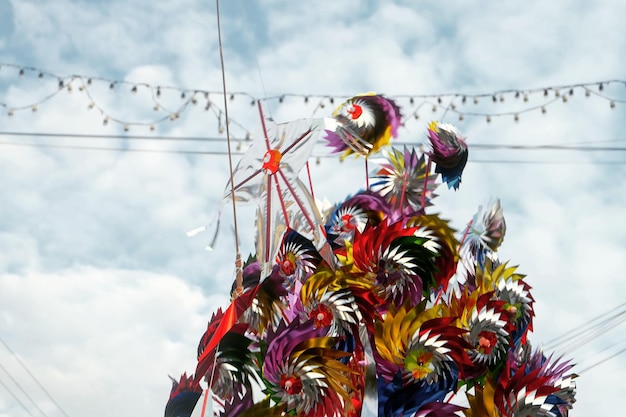 A vibrant photo of a Carnival parade float, adorned with intricate decorations, lights, and performers in elaborate costumes, showcasing the grandeur and artistry of the event.