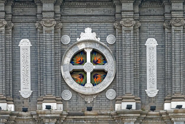 A close-up of the intricate facade of the São Francisco Church in Salvador, Bahia, highlighting the baroque details and the use of local materials in its construction.