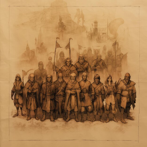 A sepia-toned illustration depicting the leaders of the Pernambucan Revolution of 1817 gathered in a secret meeting, planning their uprising against the Portuguese monarchy. The image captures the tension and determination of the revolutionaries.