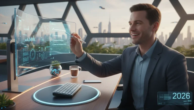 Smiling person checking off a task on a tablet, symbolizing the 2-Minute Rule's effectiveness in 2026.