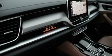 Dashboard warning light indicating a vehicle safety recall