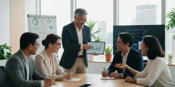 Professionals in their 40s collaborating on a career transition plan in 2026