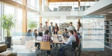 College students studying and discussing amidst FAFSA forms