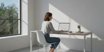 Person enjoying a decluttered digital workspace in 2026
