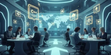 Professionals upskilling with digital certifications for career advancement