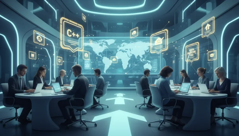 Professionals upskilling with digital certifications for career advancement