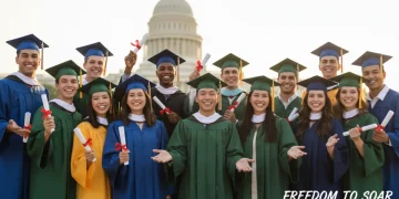 Graduates smiling, representing student loan relief