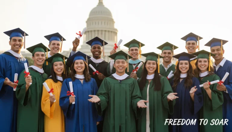 Graduates smiling, representing student loan relief